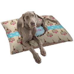 Kissing Birds Dog Bed - Large w/ Name or Text