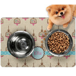 Kissing Birds Dog Food Mat - Small w/ Name or Text