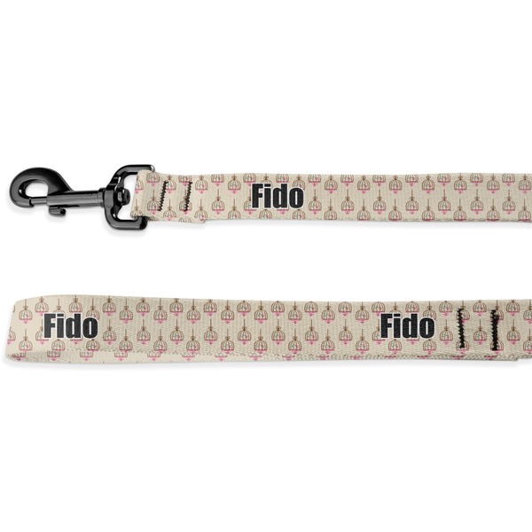 Custom Kissing Birds Deluxe Dog Leash (Personalized)