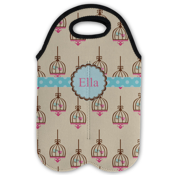 Kissing Birds Double Wine Tote - Flat (new)