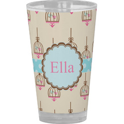 Kissing Birds Pint Glass - Full Color (Personalized)