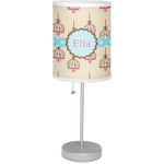 Kissing Birds 7" Drum Lamp with Shade Linen (Personalized)