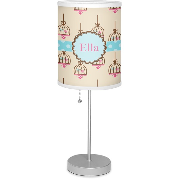 Custom Kissing Birds 7" Drum Lamp with Shade Polyester (Personalized)