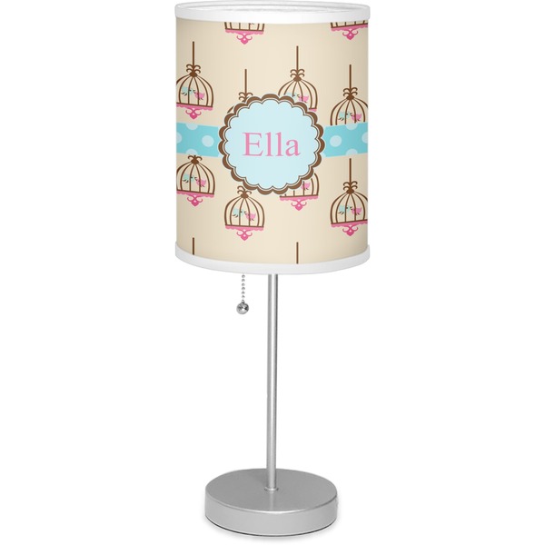 Custom Kissing Birds Lamp with Drum Shade (Personalized)