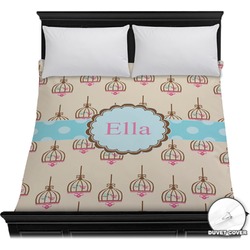 Kissing Birds Duvet Cover - Full / Queen (Personalized)