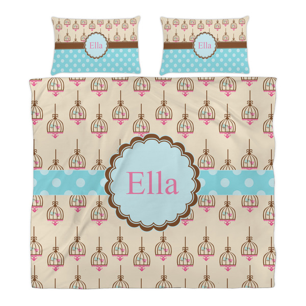 Kissing Birds Duvet Cover Set - King - Alt Approval