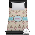 Kissing Birds Duvet Cover - Twin (Personalized)
