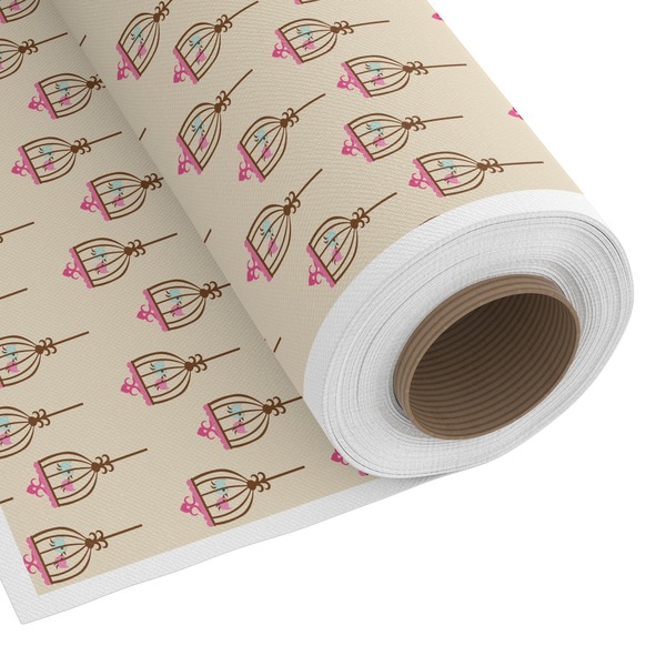 Custom Kissing Birds Fabric by the Yard - Spun Polyester Poplin