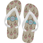 Kissing Birds Flip Flops - Large (Personalized)