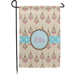 Kissing Birds Small Garden Flag - Single Sided w/ Name or Text