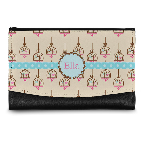 Custom Kissing Birds Genuine Leather Women's Wallet - Small (Personalized)