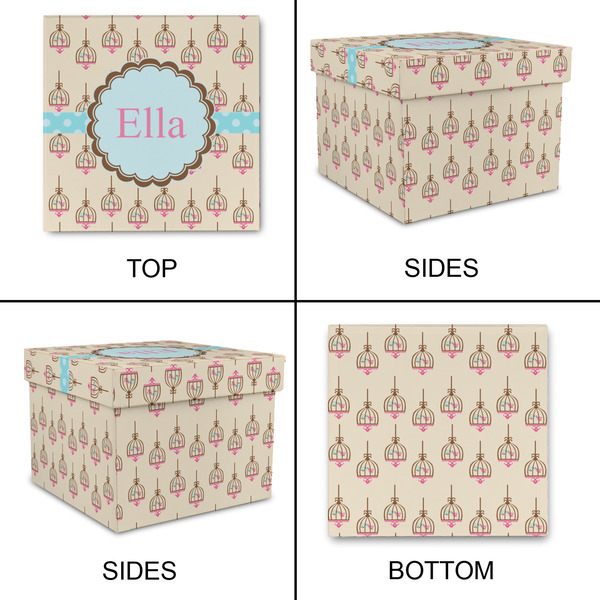 Kissing Birds Gift Boxes with Lid - Canvas Wrapped - Large - Approval