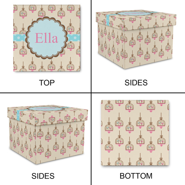 Kissing Birds Gift Boxes with Lid - Canvas Wrapped - Small - Approval