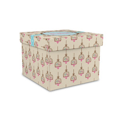 Kissing Birds Gift Box with Lid - Canvas Wrapped - Small (Personalized)