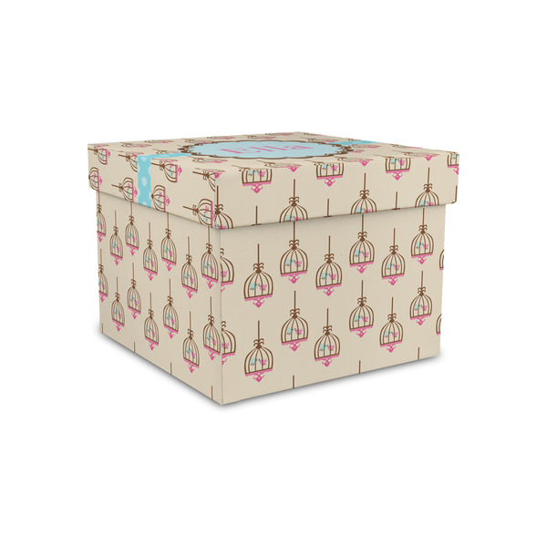 Kissing Birds Gift Boxes with Lid - Canvas Wrapped - Small - Front/Main