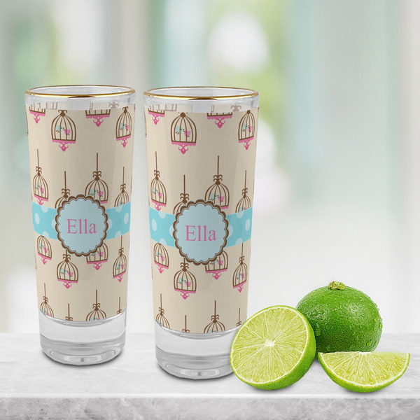 Kissing Birds Glass Shot Glass - 2 oz - LIFESTYLE