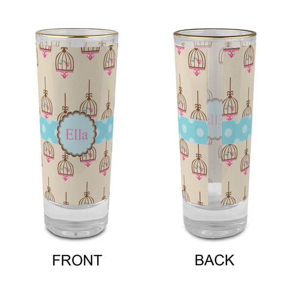 Kissing Birds Glass Shot Glass - 2 oz - Single - APPROVAL