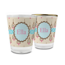 Kissing Birds Glass Shot Glass - 1.5 oz (Personalized)