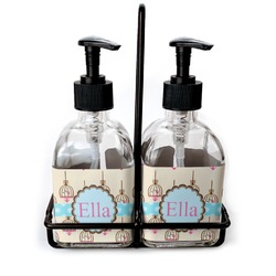 Kissing Birds Glass Soap & Lotion Bottles (Personalized)
