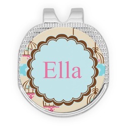 Kissing Birds Golf Ball Marker - Hat Clip - Silver