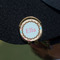 Kissing Birds Golf Ball Marker Hat Clip - Gold - On Hat