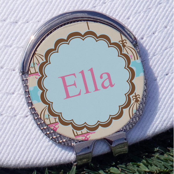 Custom Kissing Birds Golf Ball Marker - Hat Clip