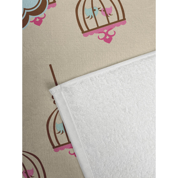 Kissing Birds Golf Towel - Detail