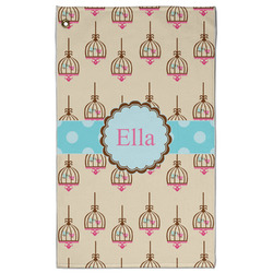 Kissing Birds Golf Towel - Poly-Cotton Blend - Large w/ Name or Text