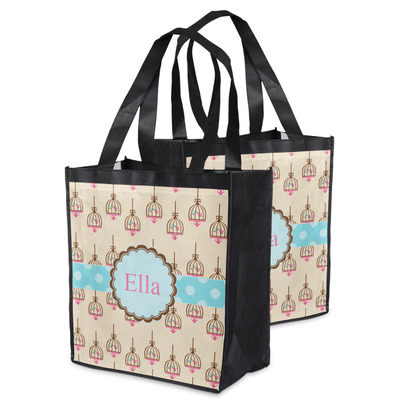 Kissing Birds Grocery Bag (Personalized)