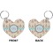 Kissing Birds Heart Keychain (Front + Back)