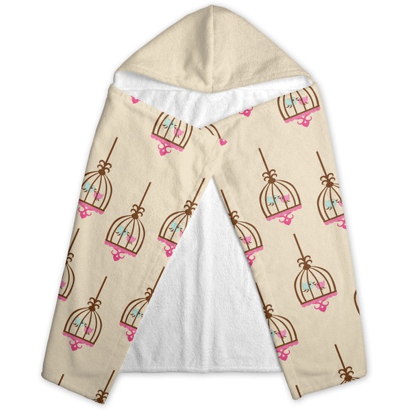 Kissing Birds Hooded Towel - Folded