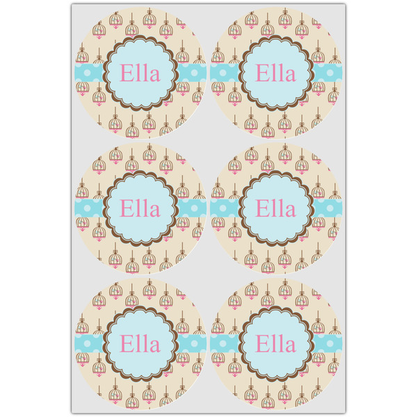 Kissing Birds Icing Circle - Large - Set of 6