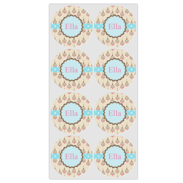 Kissing Birds Icing Circle - Medium - Set of 8