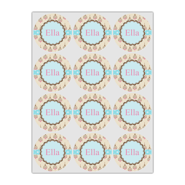 Kissing Birds Icing Circle - Small - Set of 12