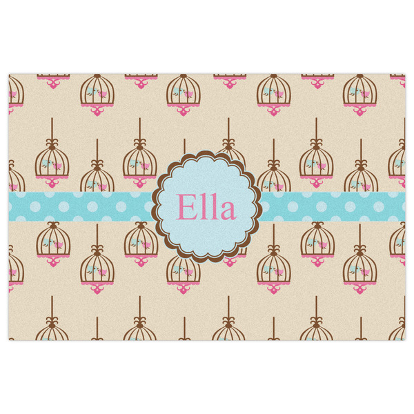 Kissing Birds Indoor / Outdoor Rug - 2'x3' - Front Flat