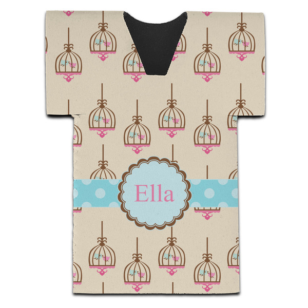 Custom Kissing Birds Jersey Bottle Cooler (Personalized)