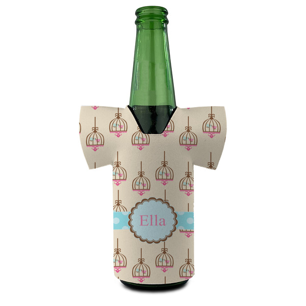 Kissing Birds Jersey Bottle Cooler - Set of 4 - FRONT (on bottle)