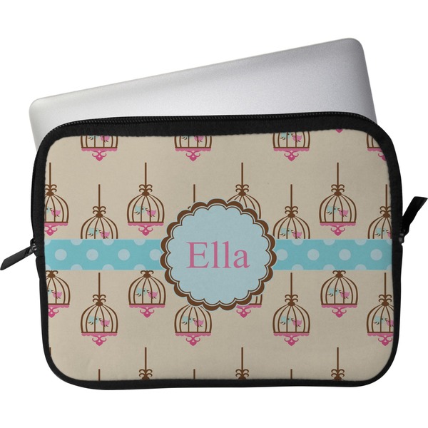 Custom Kissing Birds Laptop Sleeve / Case (Personalized)