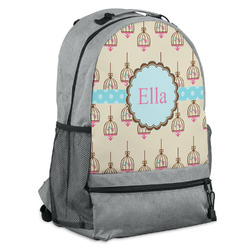 Kissing Birds Backpack - Grey (Personalized)
