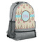 Kissing Birds Large Backpack - Gray - Angled View
