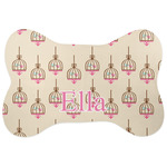 Kissing Birds Bone Shaped Dog Food Mat (Personalized)