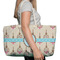 Kissing Birds Large Rope Tote Bag - In Context View