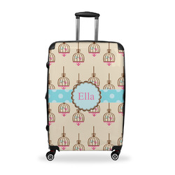 Kissing Birds Suitcase - 28" Large - Checked w/ Name or Text