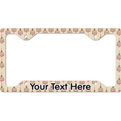 Kissing Birds License Plate Frame - Style C (Personalized)