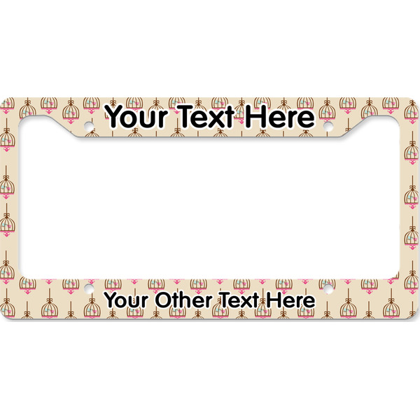 Kissing Birds License Plate Frame Wide