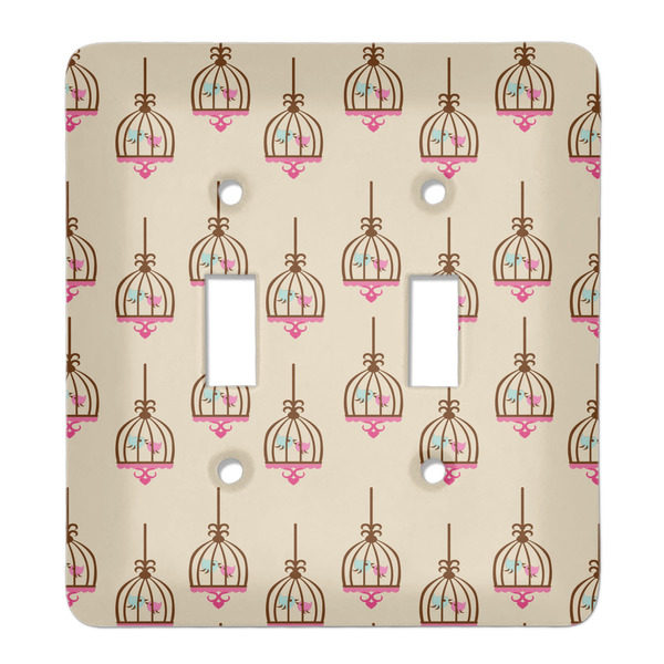Custom Kissing Birds Light Switch Cover (2 Toggle Plate)