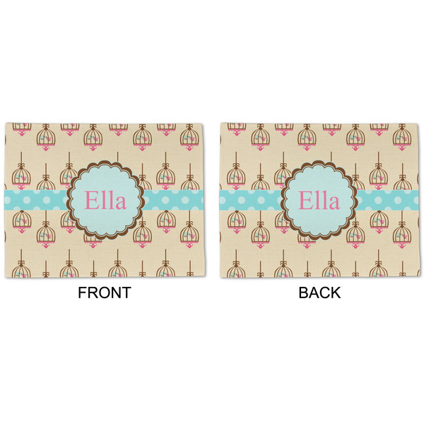 Kissing Birds Linen Placemat - APPROVAL (double sided)