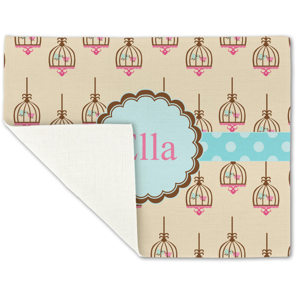 Kissing Birds Linen Placemat - Folded Corner (single side)