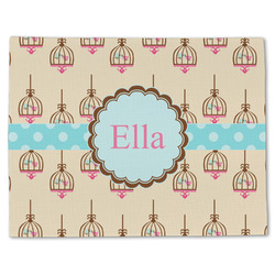 Kissing Birds Single-Sided Linen Placemat - Single w/ Name or Text