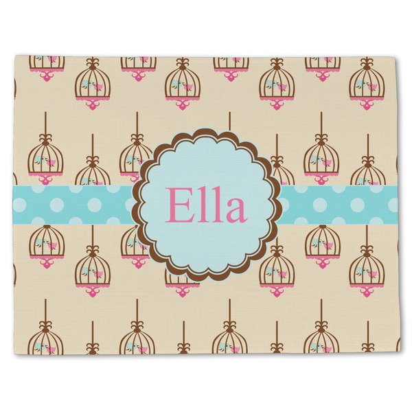 Kissing Birds Linen Placemat - Front